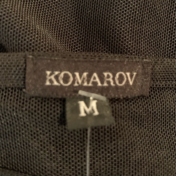 Komorov sheer top over tank top banded waist in front, size Medium - Picture 4 of 7
